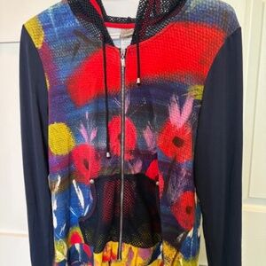 Simply Art by Dolcezza Women's sz M top hoodie jacket multicolour long sleeves